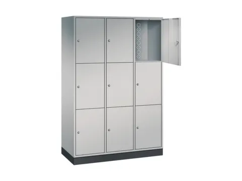 grootvolume-lockersysteem,HxBxD 1950x1220x500mm,3x3vakken,cil.-slot
