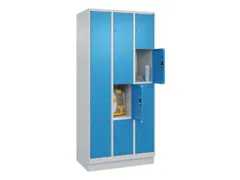 lockerkast,HxBxD 1950x900x500mm,3x4vakken,vak B 300mm,cil.-slot,sokkel