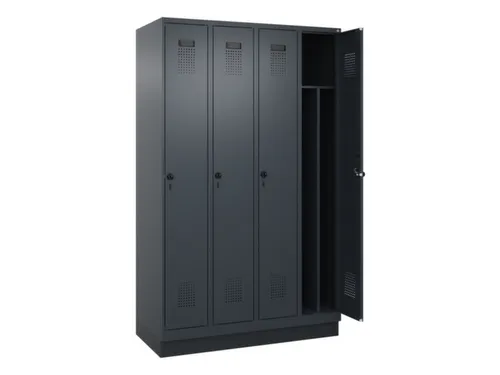locker voor scheiding van kleding,HxBxD 1950x1200x500mm,4vak