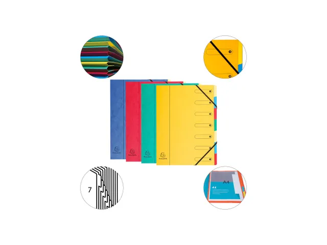 Sorteermap Harmonika 7 vak ass