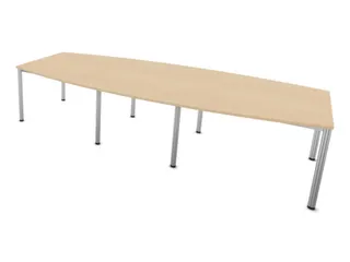 vergadertafel,HxBxD 740x3200x1400mm,vatvormig,NE-esdoorn - 1