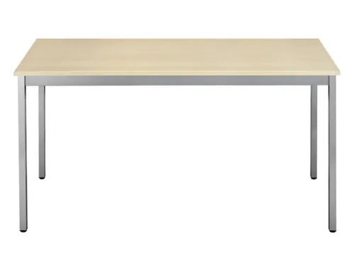 Tafel Vierkant 120x60 Cm Rechthoekig Frame Aluminium Blad Esdoorn