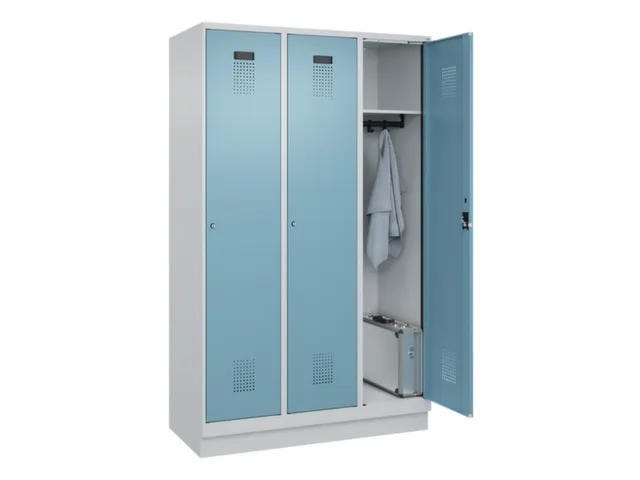 locker,HxBxD 1950x1200x500mm,3vak,vak B 400mm,cil.-slot,sokkel