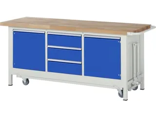 Werkbank Hxbxd 880x2000x700mm Beukenhouten 3laden 2 Kasten - 1