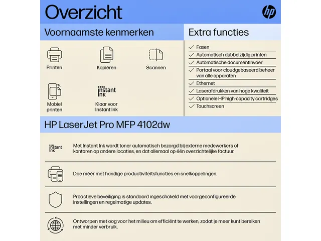 Multifunctional Laserprinter HP laserjet 4102dw