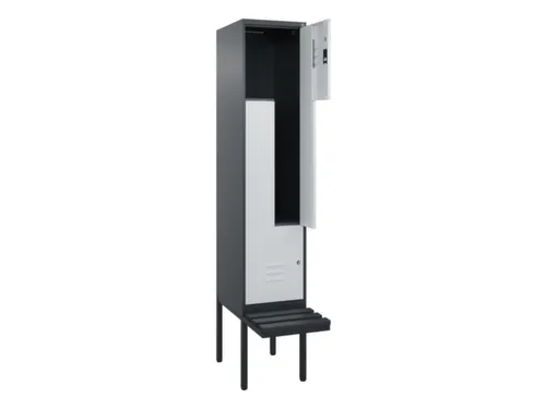 Z-garderobekast,HxBxD 2120x400x815mm,2vak,vak B 400mm,cil.-slot