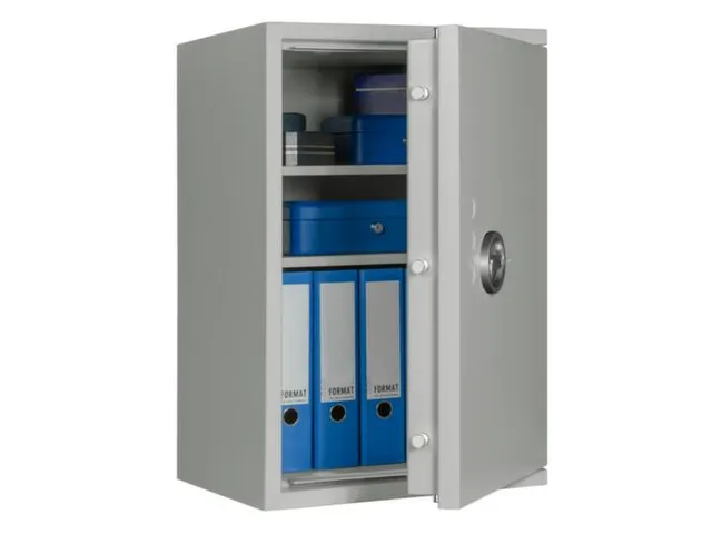 kluis,veiligheidsniveau 1,HxBxD 750x500x420mm,2niveaus,romp RAL7035