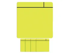 Magneet scrum 75x75mm geel 5 stuks