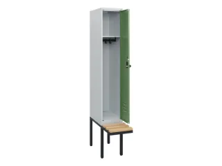 locker met bank,HxBxD 1950x300x815mm,1vak,vak B 300mm,draaigrendel - 2