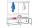 banc double,HxLxP 1600x1500x770mm,piètement RAL3000