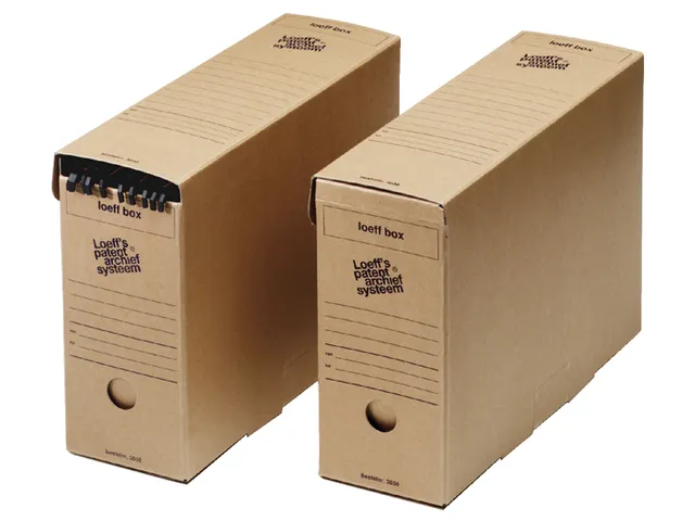 Archiefdoos Loeff 3030 370x260x115mm zuurvrij bruin