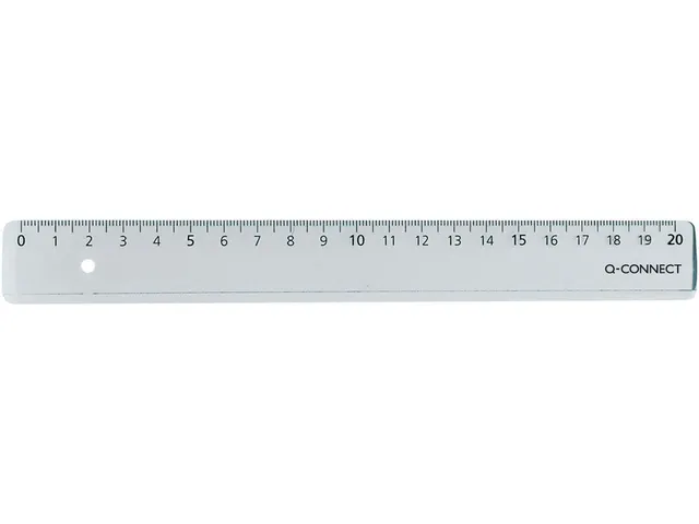 Liniaal 20 Cm Kunststof Transparant