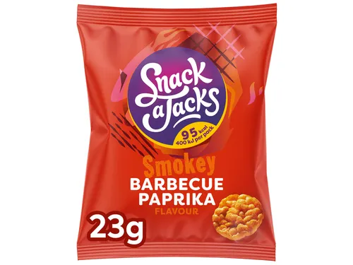 Mini rijstwafels Snack-a-Jacks barbeque paprika