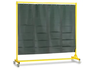Lasscherm Verrijdbaar Pvc Strokengordijn Hxbxd 2000X2000X600Mm - 1