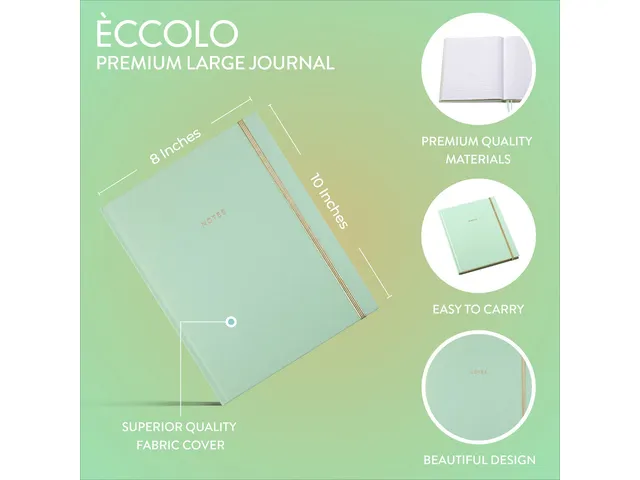 Notitieboek Èccolo Bookcloth Notes lijn ca. 20x25cm 80gr. 256pag.