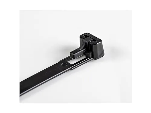 15cm Herbruikbare Kabelbinders zwart nylon 100 stuks