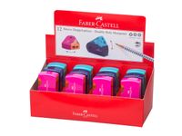 puntenslijper Faber-Castell "Sleeve" assorti kleuren 2-gaats display a