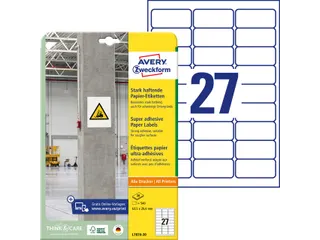 Avery Zweckform L7874 Sterk klevende etiketten A4 63,5x29,6mm 540 stuk - 5