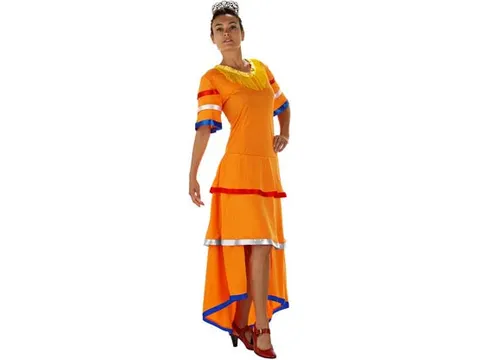 Oranje Spaanse jurk set van 3 stuks
