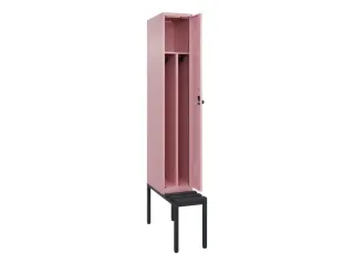 locker met bank,voor scheiding van kleding,HxBxD 2120x300x815mm,1vak - 1