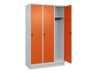 locker,HxBxD 1950x1200x500mm,3vak,vak B 400mm,draaigrendel,sokkel - 2