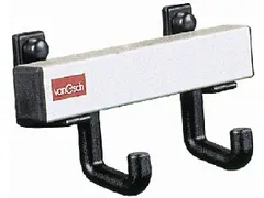 Wandkapstok L X D 200X 80Mm 2Haken Aluminium/zwart