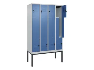 Z-garderobekast,HxBxD 2120x1200x500mm,vak B 150/300mm,draaigrendel - 2