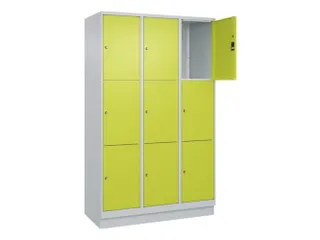 lockerkast,HxBxD 1950x1200x500mm,3x3vakken,vak B 400mm,cil.-slot - 1