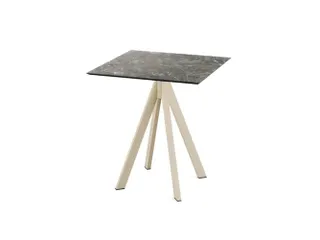 bistrotafel,HxBxD 730x700x700mm,rechthoekig,4voeten zandkleuren - 1