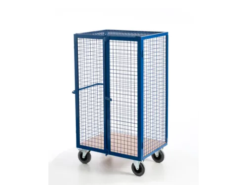 kastwagen,draagverm. 600kg,laadvl. LxB 980x700mm,houtplaat,3gaaswanden