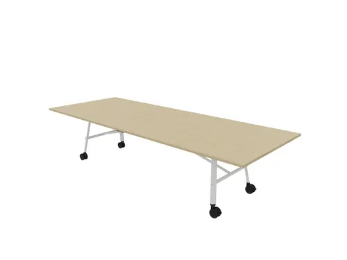 klaptafel,HxBxD 750x3200x1200mm,hoekig,4voeten wit,ovale buis