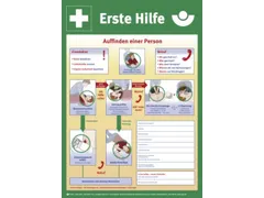 EHBO-bord,poster v. Duitse bedrijfsvereniging,gebruiksaanwijzing EHBO
