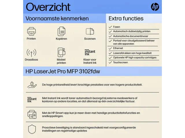 Multifunctional Laserprinter HP laserjet 3102fdw