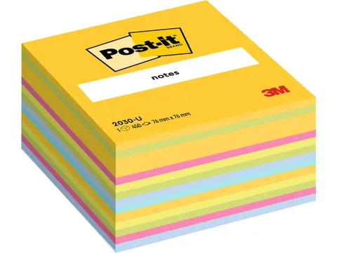 Memoblok 3M Post-it 2030 76x76mm kubus ultra assorti