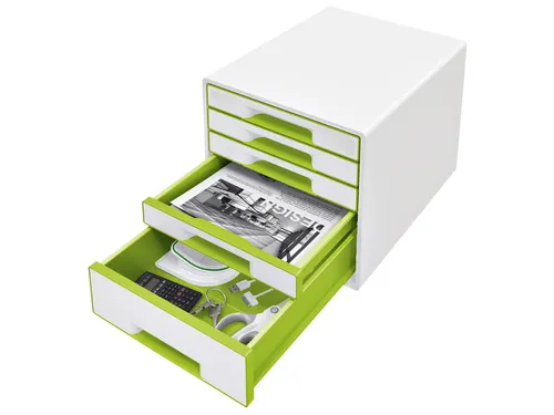 Ladenblok Leitz WOW Cube 5 laden wit/groen
