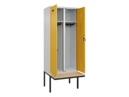 locker met bank,voor scheiding van kleding,HxBxD 2120x800x815mm,2vak