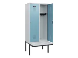 locker met bank,HxBxD 1950x800x815mm,2vak,vak B 400mm,cilinderslot