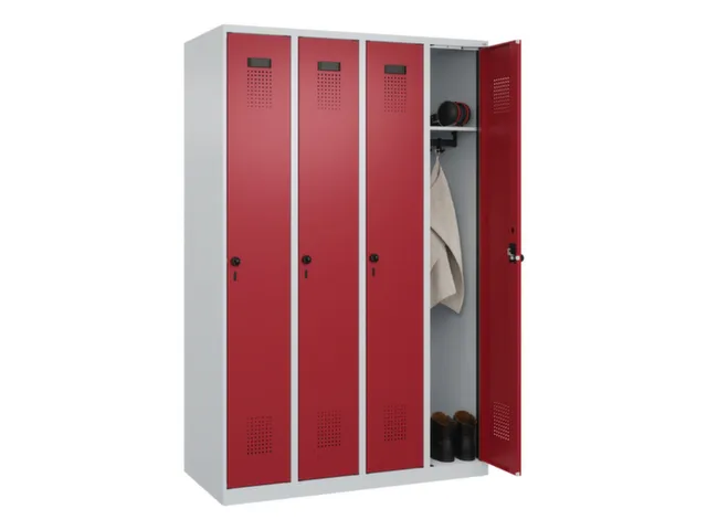 locker,HxBxD 1850x1200x500mm,4vak,vak B 300mm,draaigrendel