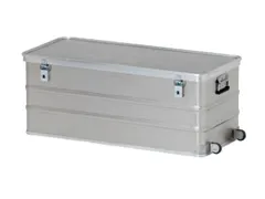 Aluminium Flightcase Hxlxb 403X1055X450Mm 150L Stapelbaar 2Bokwielen