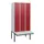 locker met bank,HxBxD 1950x900x815mm,3vak,vak B 300mm,draaigrendel