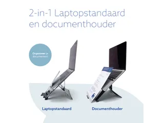 Laptopstandaard R-Go Riser Documenthouder Zwart - 5