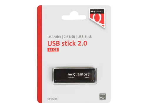 Quantore USB-stick 2.0 16GB Zwart