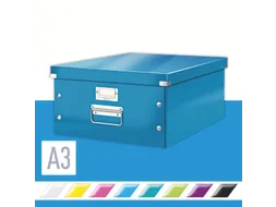 Opbergbox WOW Click & Store 369x200x482mm blauw 85% gerecycled karton