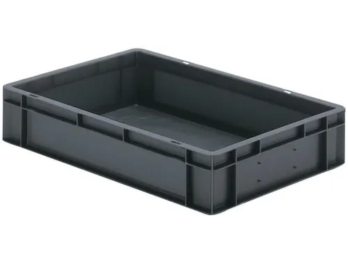 Euronorm-stapelbak 22l 120x600x400mm Wanden/bodem Gesloten Grijs