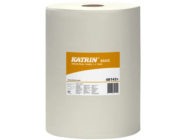 Katrin 481429 Basic L Poetsrol 2-laags Natuurwit Spiraalkern