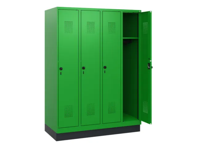 schoollocker,HxBxD 1630x1200x500mm,4vak,vak B 300mm,draaigrendel