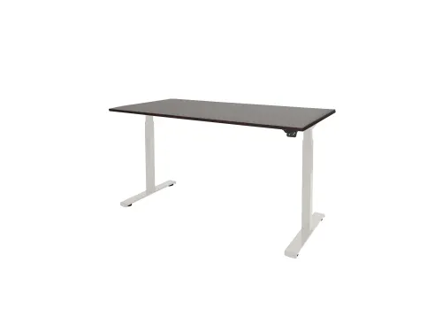 Dextro Basic Zit-sta Bureau Elektrisch 180x90 Logan Eiken 25mm Wit