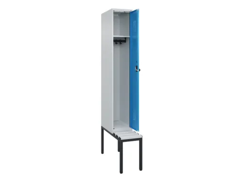locker met bank,HxBxD 2120x300x815mm,1vak,vak B 300mm,draaigrendel