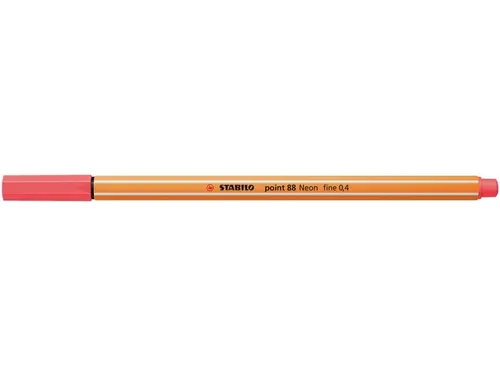 Fineliner STABILO point 88/040 neon rood 0.4mm