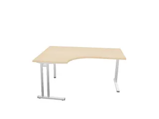 bureau in vrije vorm,HxBxD 740x1600x1200mm,vrije vorm,NE-esdoorn - 3